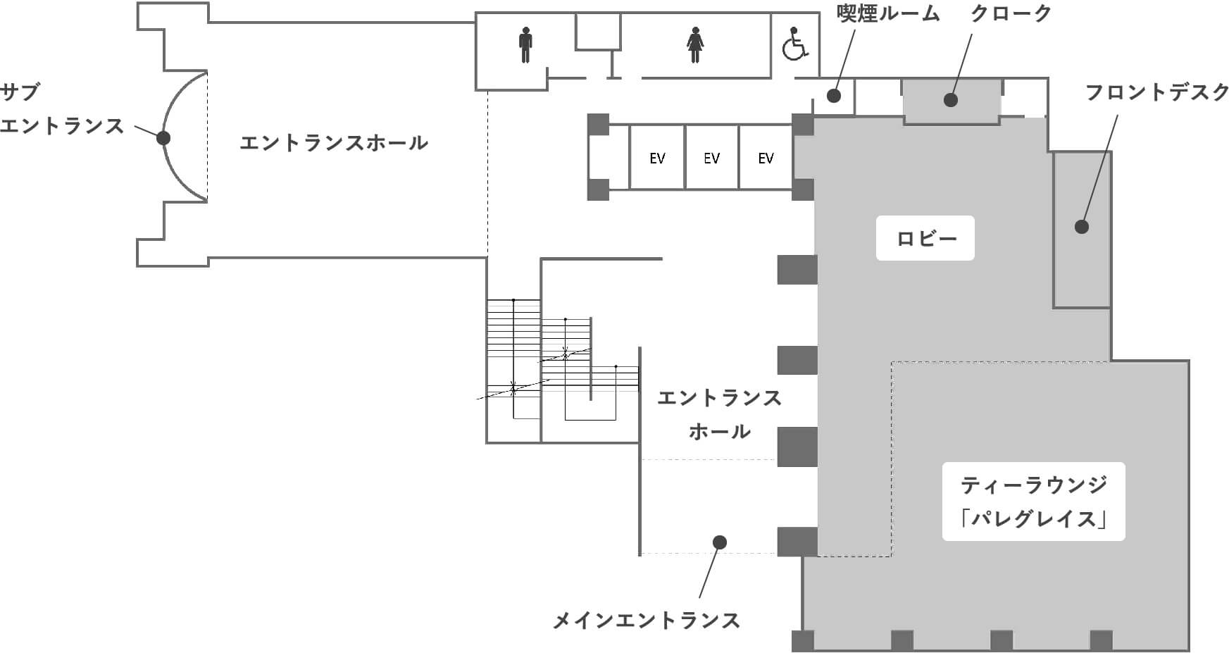 1階のフロアマップ画像